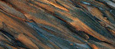 Altın Mavi Fırça Vuruşları Parıldayan Smears ile Arkaplan