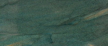 Soyut Yeşil Altın Boya Fırça Vuruşları Doku Arkaplanı