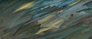 Parlak Mavi, Yeşil ve Sarı Girdaplı Renkli Soyut Arkaplan