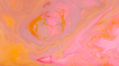 Sıvı Sanat Soyut Arkaplanı Pembe ve Sıvı Üzerinde Altın Renkler
