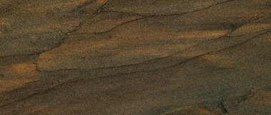 Dalgalı Çizgilerle Yeşil-Altın desenli Yüzeyin Soyut Deseni