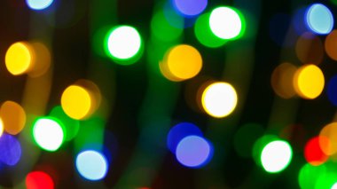 Odaklanamayan Soyut Arkaplanda Çok Renkli Bokeh Çemberleri, Canlı Neşeli Işıklar