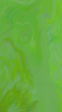 Yeşil Boya Benekleri Karmaşık, Sıvı Sanat Sıvısı Soyut Arkaplan, Dikey Video