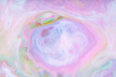 Sıvı Sanat Soyut Arkaplan, Yumuşak Pastel Pembe Girdap ve Mermer Efektli Yeşil