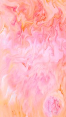 Mobil Arkaplan için Pembe ve Turuncu Işıltılı Akışkan Sanat Girdabı