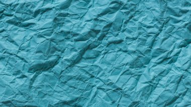 Buruşmuş Turkuaz Kağıt Dökümlü Arka plan Yakın plan