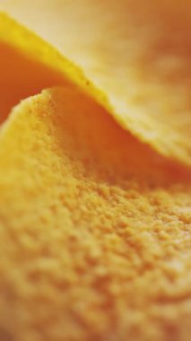 Kıvrımlı Patates Cipsi Yüzey Ilık Hafif Dikey Video