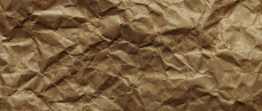 Buruşuk Kahverengi Kağıt Kağıtlar Katlı ve Kırışıklıklı