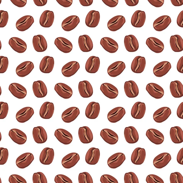 Offee Beans Seamless Pattern Print Menu Kitchen Wallpaper Home Decor — Stock Vector