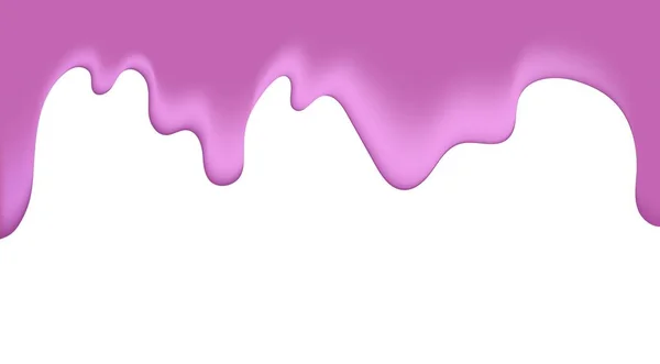 Vector Illustratie Met Druipend Roze Glazuur Abstract Food Achtergrond Rand — Stockvector