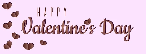 Bannière Saint Valentin Carte Voeux Pour Saint Valentin Avec Des — Image vectorielle
