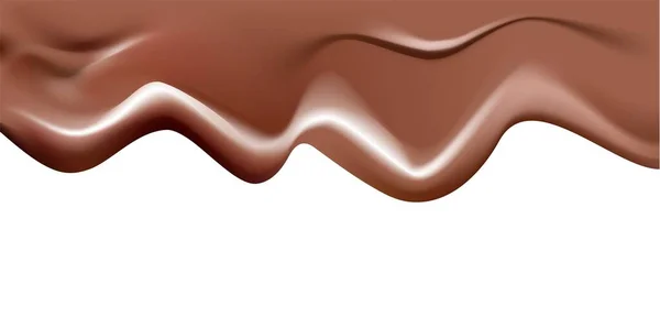 Goteo Chocolate Derretido Isoalted Realista Ilustración Crema Chocolate Líquido Jarabe — Archivo Imágenes Vectoriales