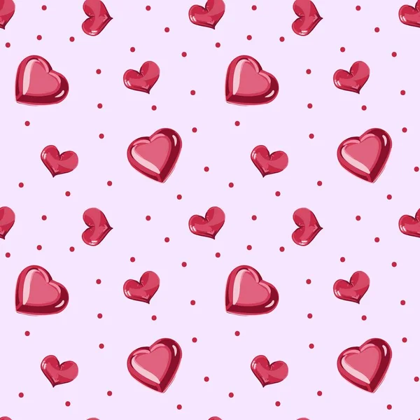 Biscuits Forme Coeur Motif Sans Couture Pour Saint Valentin Modèle — Image vectorielle