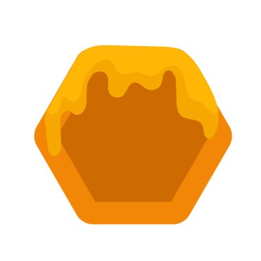 Beyaz arkaplanda izole edilmiş bal peteği vektörü çizimi.