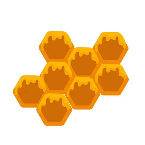 Εικονογράφηση Φορέα Honeycomb Που Απομονώνεται Στο Λευκό Φόντο — Διανυσματικό Αρχείο