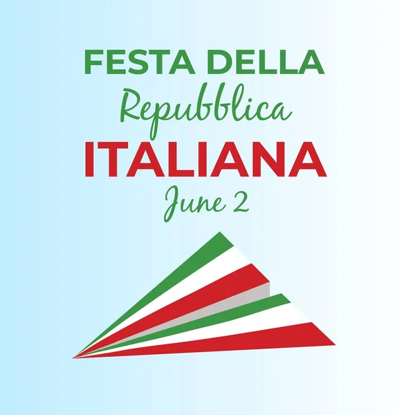 İtalya cumhuriyet günü, 2 Haziran, festa della repubblica Italiana, İtalyan ulusal bayrağının renginde eğilmiş kurdele sallıyor. Kutlama arkaplanı.