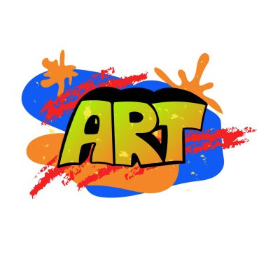 Graffiti stili sanat tipografisi ve beyaz arkaplanda vektör illüstrasyon metin sanatı. Grafik tişört ya da poster sloganı - Vektör.