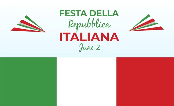İtalya cumhuriyet günü, 2 Haziran, festa della repubblica Italiana, İtalyan ulusal bayrağının renginde eğilmiş kurdele sallıyor. Kutlama arkaplanı.
