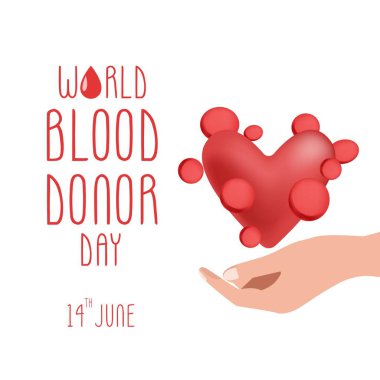 Kan bağışı illüstrasyon konsepti. Dünya kan bağışı günü. Kartpostal, pankart. Vektör tasarımı..