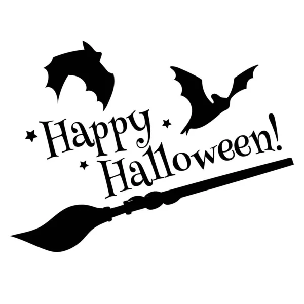 Boldog Halloween Üdvözlőlapot Ünnepi Díszítés Csokit Vagy Csalunk Vektorillusztráció — Stock Vector