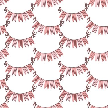 Renkli kiraz kuşu bayrakları vektörsüz desen. Mutlu yıllar kurdele geçmişi. Festal Kid parti arkaplanı