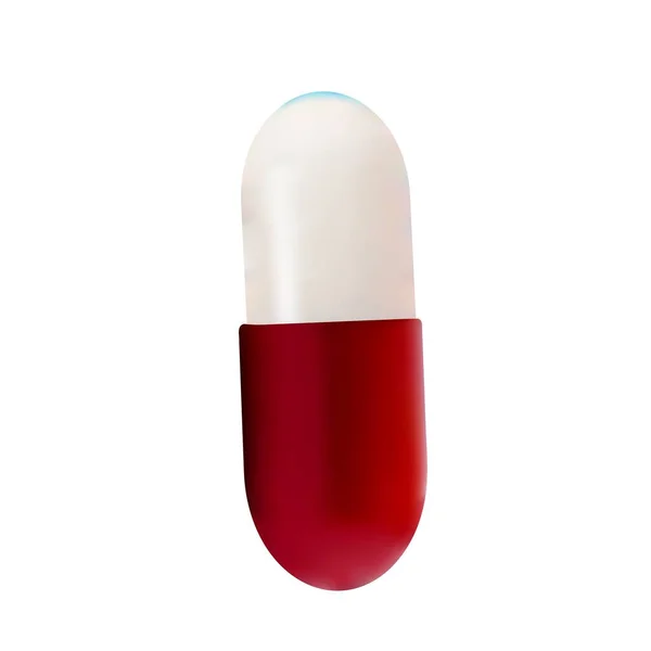 Píldoras Blancas Realistas Medicamentos Cápsulas Medicamentos Vitaminas Tabletas Farmacia Sanitaria — Vector de stock