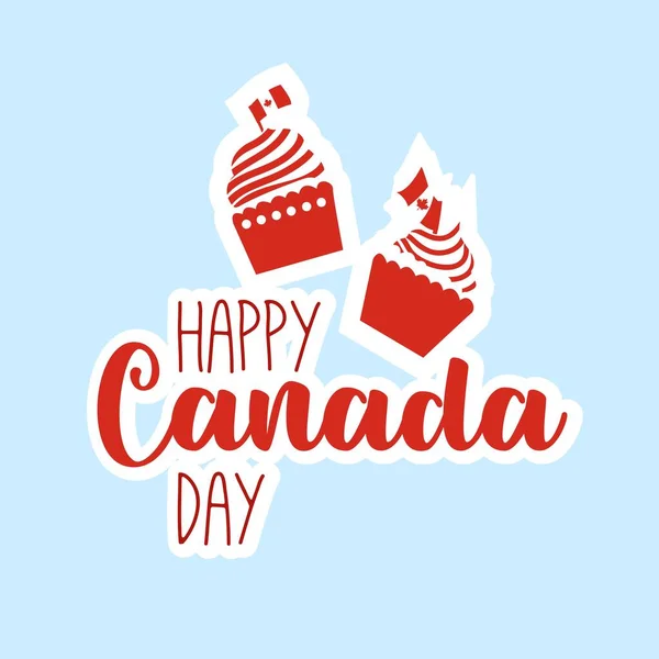 Kanada Tag Vektor Illustration Happy Canada Day Vektor Einzigartige Typografische — Stockvektor