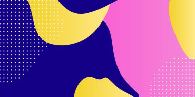 Renkli geometrik arka plan. Sıvı renk arkaplan tasarımı. Akışkan şekiller bileşimi. Vektör. Posterler için havalı arkaplan tasarımı