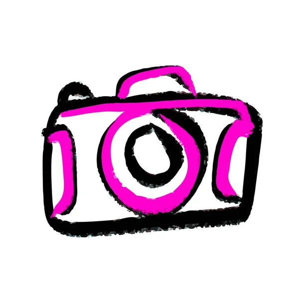 Икона Камеры Рисования Каракулей Вектор Использован Графический Дизайн Логотип Веб — стоковый вектор