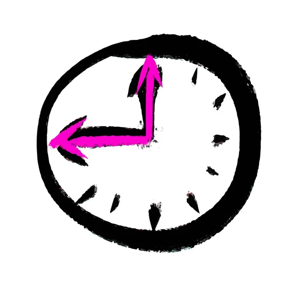 Doodle Reloj Vector Icono Puede Ser Utilizado Para Diseño Gráfico — Archivo Imágenes Vectoriales