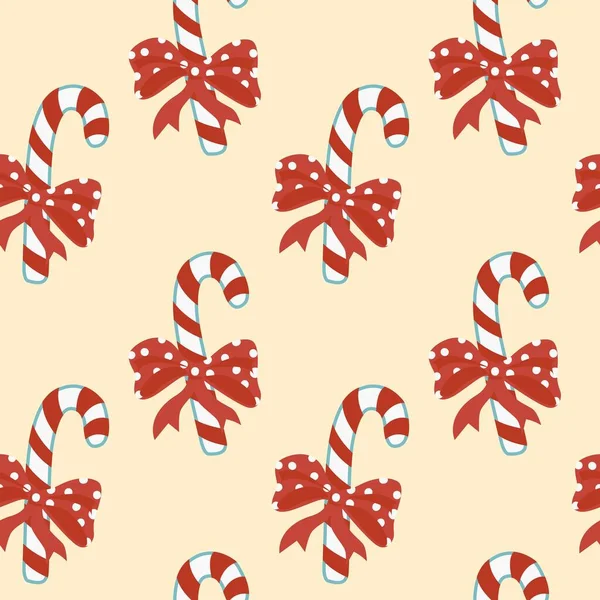 Weihnachten Lutscher Nahtlose Muster Vektor Perfekt Für Textil Tapeten Oder — Stockvektor
