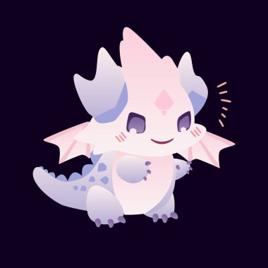 Şirin bebek ejderha. Yeni yıl için bir karakter. 2024 Çin Yeni Yılı. Ejderha 2024 mavi logosunun vektör illüstrasyon yılı.