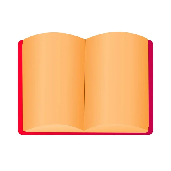 Das Buch Ist Ein Spielsymbol Auf Weißem Hintergrund Offenes Buch — Stockvektor