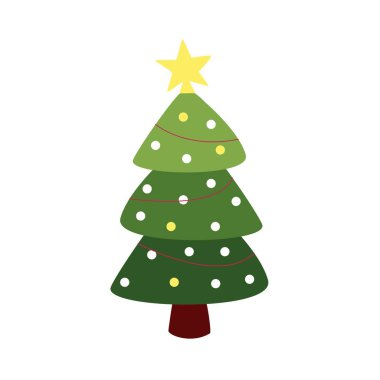 Beyaz arka planda Noel oyuncakları olan bir kitap. Vektör