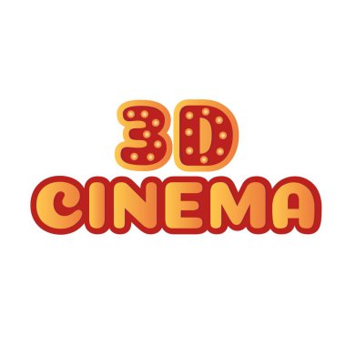 3 Boyutlu Sinema Mektubu. Retro sinema yazı tipi tasarımı, kabare, Broadway harfleri ve numaraları. Örnekleme renk denetimi.