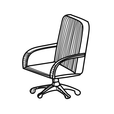 Beyaz Arkaplanda Siyah ve Beyaz Çizim Vektörü