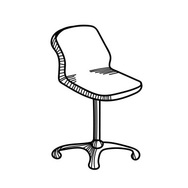 Beyaz Arkaplanda Siyah ve Beyaz Çizim Vektörü