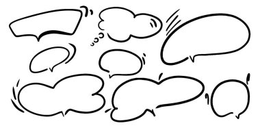 Yaratıcı iletişim ve tasarım uygulamaları için vektör biçiminde çeşitli konuşma baloncukları