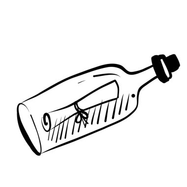 İçinde bir parşömen olan cam bir şişe kıyıya vurur, macerayı ve bağlantı arayışını simgeler. Bu sahne, okyanus kıyısındaki umut ve gizemin özünü yakalar..