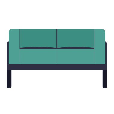 Zengin bir deniz mavisi renginde iki koltuklu gösterişli bir kanepe minimalist tasarım ve koyu tahta bacaklar içerir. Bu şık mobilya parçası canlı rengiyle herhangi bir yaşam alanını güçlendirir..