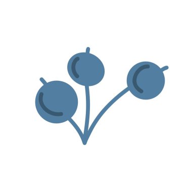 Mavi kış böğürtlenli bayram unsuru.