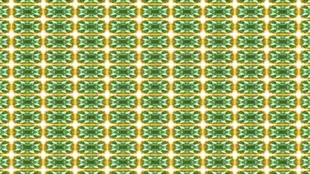 Abstract Groen Geanimeerd Bloemenpatroon Achtergrond — Stockvideo