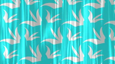 Gökyüzü mavi ipeksi çiçekli animasyon arkaplanı