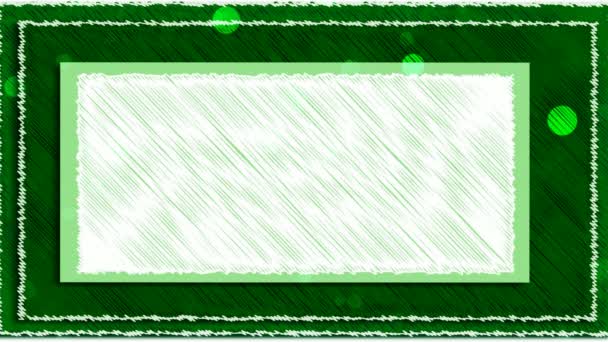 Green Bokeh Frame Animated Background — Stock Video