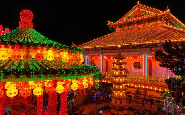 Kek Lok Temple Illuminated Thousand Lanterns Celebrate Chinese New Year — Stock Photo, Image