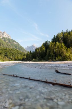 Kranjska Gora yakınlarındaki Alp manzarası - Slovenya.