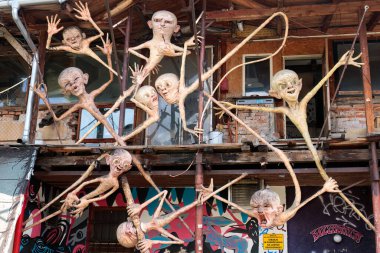 Ljubljana - Slvoenian başkentinde Metelkova yeraltı bölgesi.