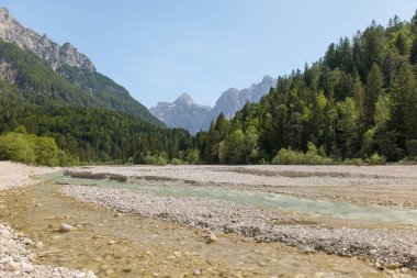 Kranjska Gora yakınlarındaki Alp manzarası - Slovenya.