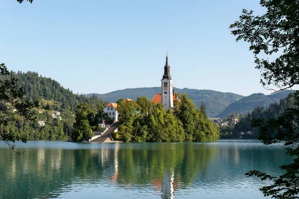 stock image View on lake Bled in Slovenia.