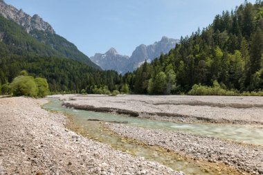 Kranjska Gora yakınlarındaki Alp manzarası - Slovenya.
